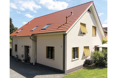 Persiennes repliables Bois pin ANTARES 14mm. Vue d'ambiance