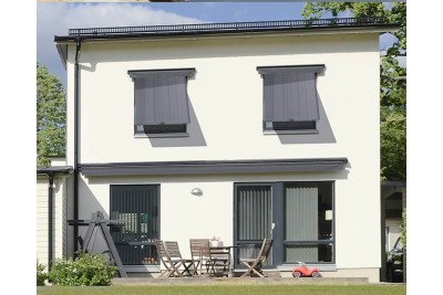 Persiennes coulissante Alu ORPHEE 16mm. Vue d'ambiance. Persiennes coulissante Alu ORPHEE 16mm. Vue d'ambiance.