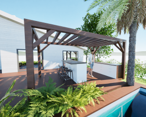 Pergolas bois TERRASOL 5.00 x 4.00 m