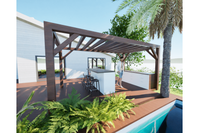 Pergolas bois TERRASOL 5.00 x 4.00 m