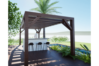 Pergolas bois TERRASOL 5.00 x 4.00 m