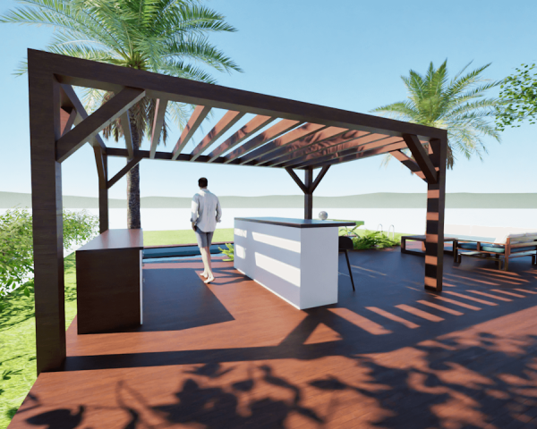 Pergolas bois TERRASOL 5.00 x 4.00 m