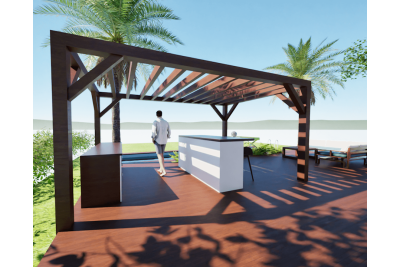 Pergolas bois TERRASOL 5.00 x 4.00 m