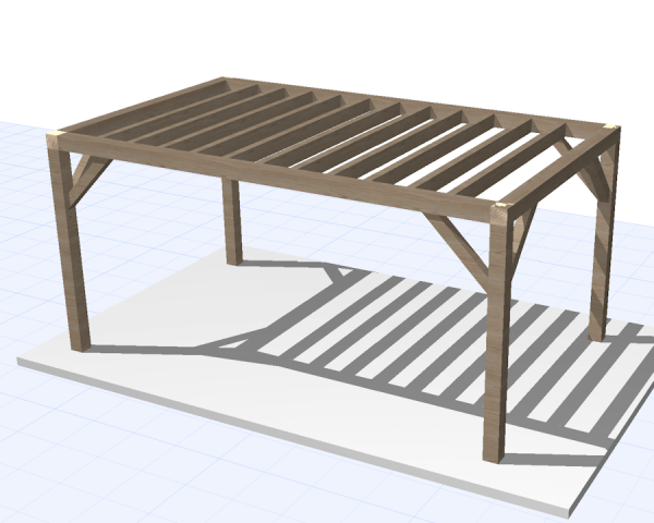 Pergolas bois TERRASOL 5.00 x 4.00 m
