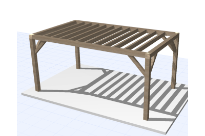 Pergolas bois TERRASOL 5.00 x 4.00 m