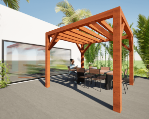 Pergolas bois TERRASOL 3.00 x 3.00 m