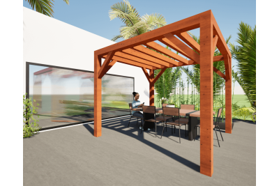 Pergolas bois TERRASOL 3.00 x 3.00 m