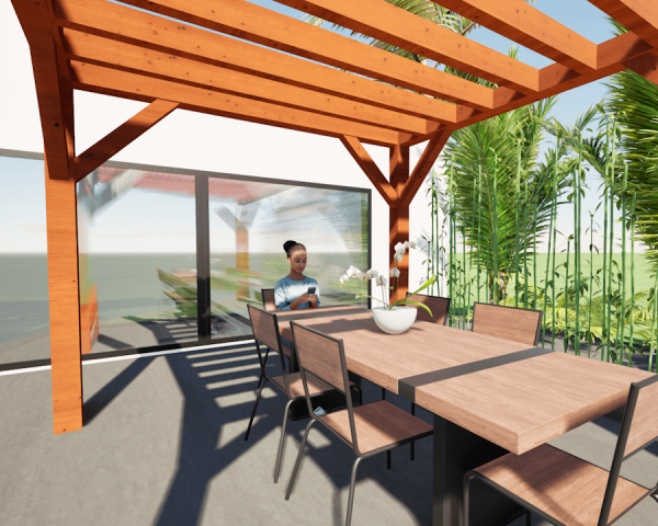 Pergolas bois TERRASOL 3.00 x 3.00 m