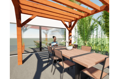 Pergolas bois TERRASOL 3.00 x 3.00 m