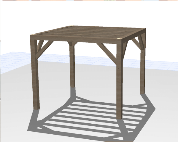 Pergolas bois TERRASOL 3.00 x 3.00 m
