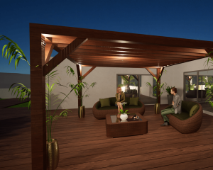 Pergolas bois TERRASOL 3.00 x 4.00 m