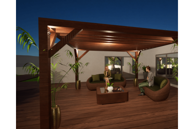Pergolas bois TERRASOL 3.00 x 4.00 m