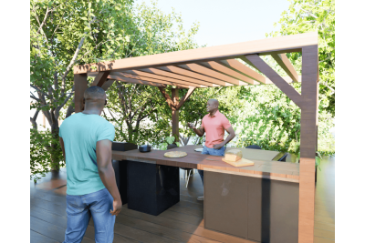 Pergolas bois TERRASOL 4.00 x 4.00 m