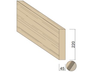 Poutre Contre-collée BMA KVH Épicéa 45 x 220 mm