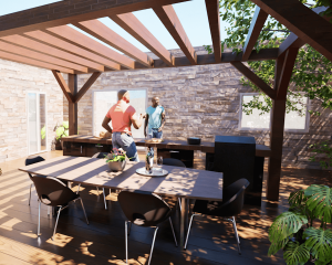 Pergolas bois TERRASOL 4.00 x 4.00 m