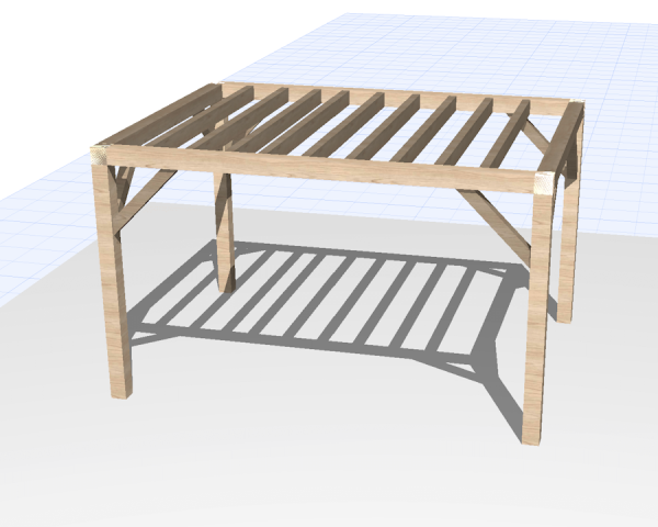 Pergolas bois TERRASOL 4.00 x 4.00 m