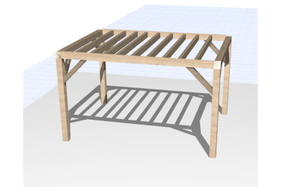 Pergolas bois TERRASOL 4.00 x 4.00 m