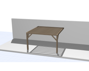 Pergolas bois TERRASOL murale 4.00 x 4.00 m 2