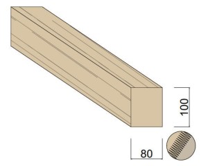 copy of Poutre Contre-collée BMA KVH Épicéa 80 x 100 mm
