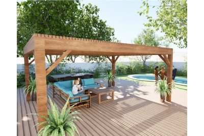 Pergolas bois OMBRIERE 4.00 x 5.00 m