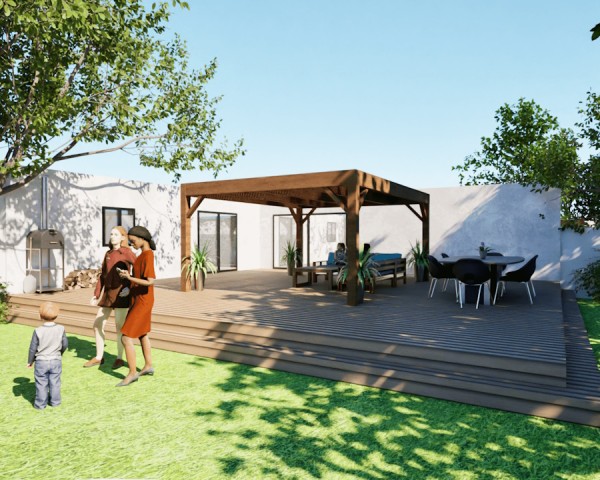 Pergolas bois OMBRIERE 4.00 x 5.00 m