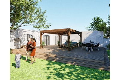 Pergolas bois OMBRIERE 4.00 x 5.00 m