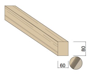 Poutre Contre-collée BMA KVH Épicéa 60 x 80 mm