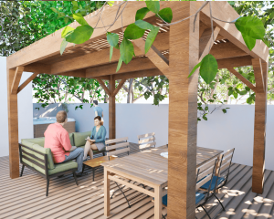 Pergolas bois OMBRIERE 3.00 x 4.00 m