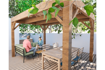 Pergolas bois OMBRIERE 3.00 x 4.00 m