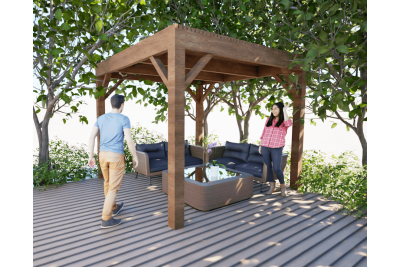 Pergolas bois OMBRIERE 3.00 x 3.00 m