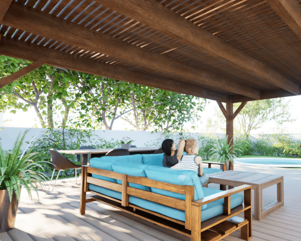 Pergolas bois OMBRIERE 4.00 x 5.00 m