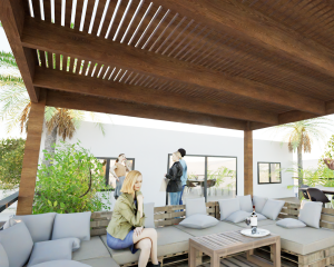 Pergolas bois OMBRIERE 4.00 x 4.00 m