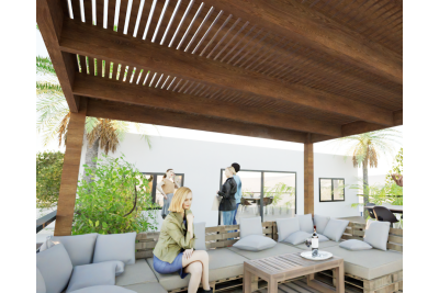 Pergolas bois OMBRIERE 4.00 x 4.00 m