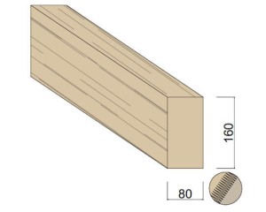 Poutre Contre-collée BMA KVH Épicéa 80 x 160 mm