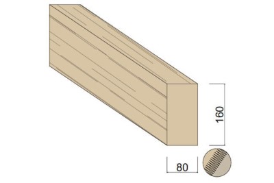 Poutre Contre-collée BMA KVH Épicéa 80 x 160 mm