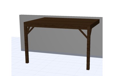 Pergolas bois OMBRIERE murale 3.00 x 4.00 m