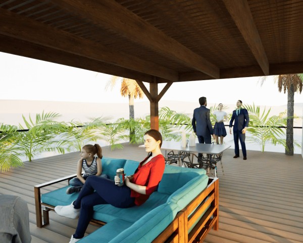 Pergolas bois OMBRIERE murale 4.00 x 4.00 m