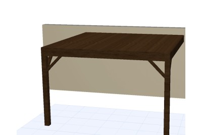 Pergolas bois OMBRIERE murale 4.00 x 4.00 m