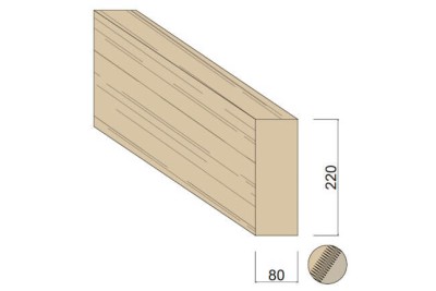 Poutre Contre-collée BMA KVH Épicéa 80 x 220 mm
