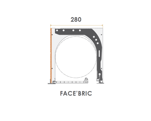 Coffre FACE BRIQUE sous-face Anthracite 7016