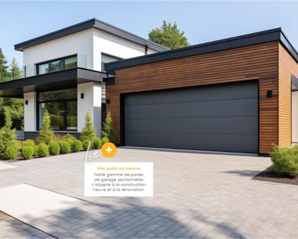 Porte de garage sectionnelle sur mesure