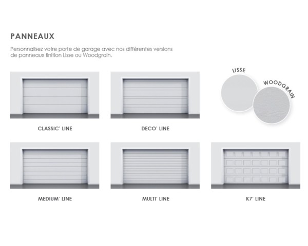 Porte de garage sectionnelle sur mesure