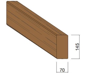 Bois d'Ossature Douglas Autoclave 70 x 145 mm