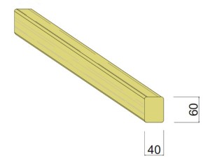 Bois d'Ossature Épicéa 40 x 60 mm