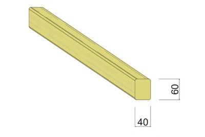 Bois d'Ossature Épicéa 40 x 60 mm
