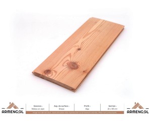 LAMBRIS VEGA MELEZE ALPIN BROSSÉ - 20 mm x 185 mm