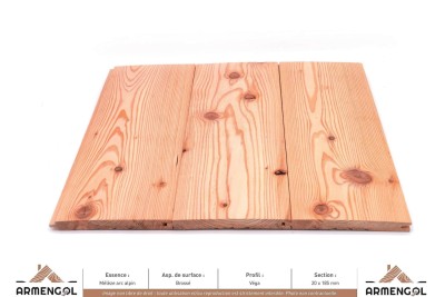 LAMBRIS VEGA MELEZE ALPIN BROSSÉ - 20 mm x 185 mm