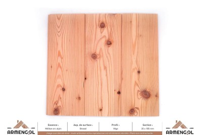 LAMBRIS VEGA MELEZE ALPIN BROSSÉ - 20 mm x 185 mm