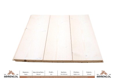 LAMBRIS ISIS SAPIN BROSSÉ HYDRO-CIRE CÉRUSÉ - 18 mm x 160 mm