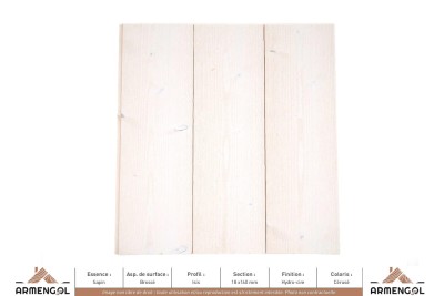 LAMBRIS ISIS SAPIN BROSSÉ HYDRO-CIRE CÉRUSÉ - 18 mm x 160 mm